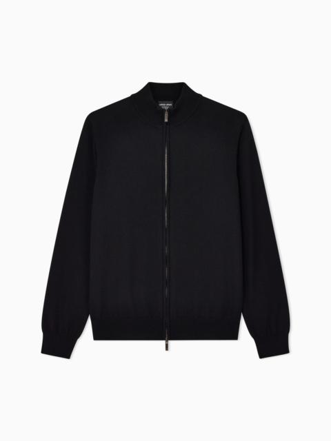 GIORGIO ARMANI Zipped cardigan in cashmere