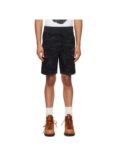 Black Asia Camo Shorts