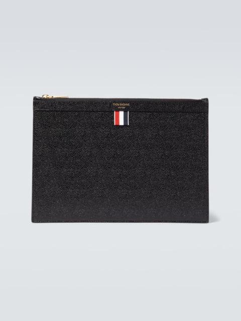 Thom Browne Grained leather tablet holder