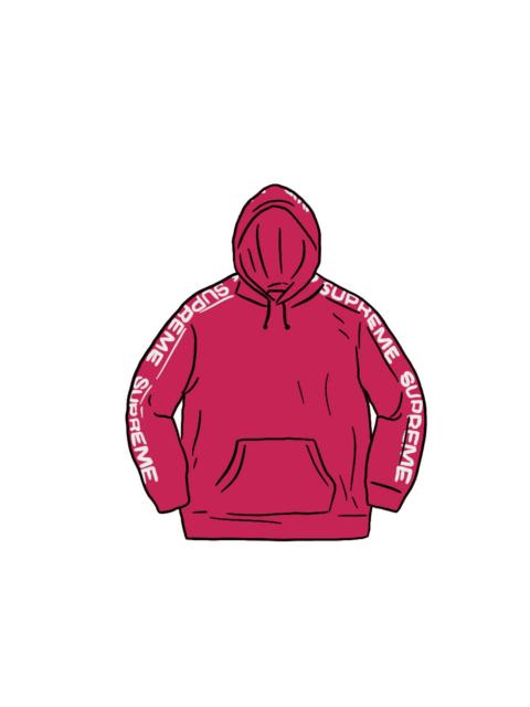 Supreme Supreme Metallic Rib Hooded Sweatshirt Fuschia