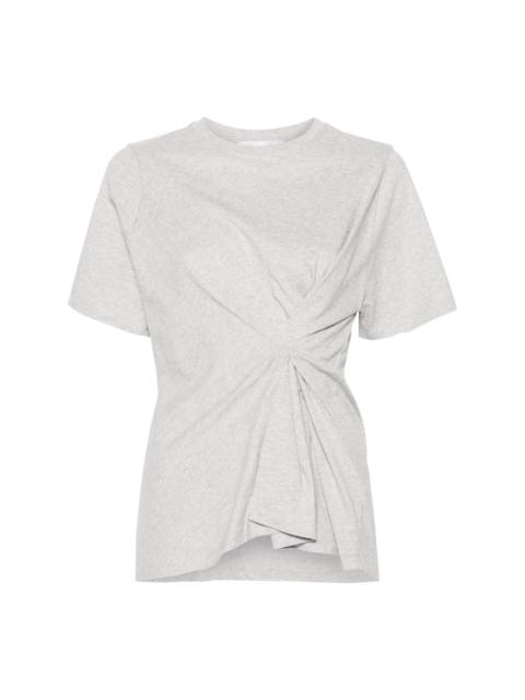 gathered cotton T-shirt