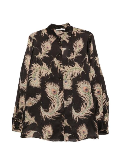 Zimmermann Valiant feather-print shirt
