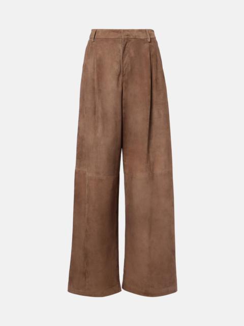 'S Max Mara Brando high-rise suede wide-leg pants