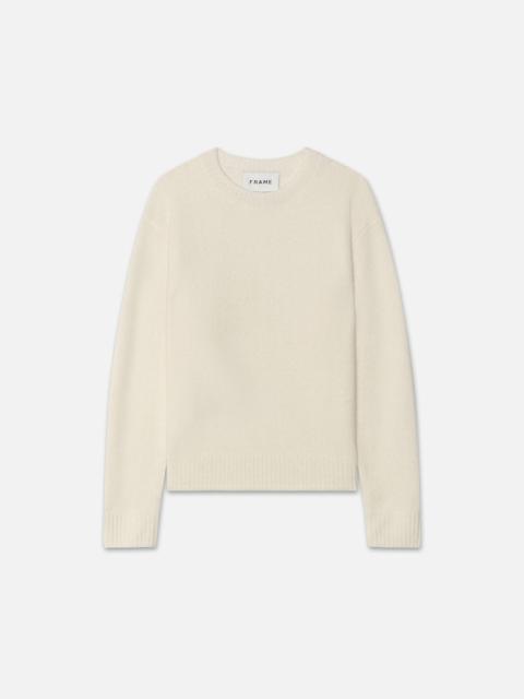 FRAME Lightweight Cashmere Silk Sweater in Vanilla