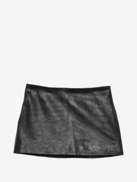 MANOKHI crinkled-finish leather mini skirt