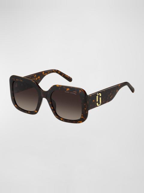Marc Jacobs J Marc Logo Square Acetate Sunglasses
