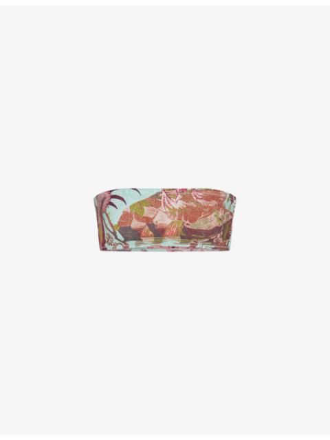 SKIMS Roberto Cavalli X SKIMS Bandeau Printed Bikini Top