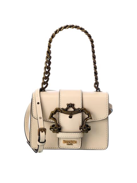 Moschino Moschino Padlock Detail Large Leather Crossbody
