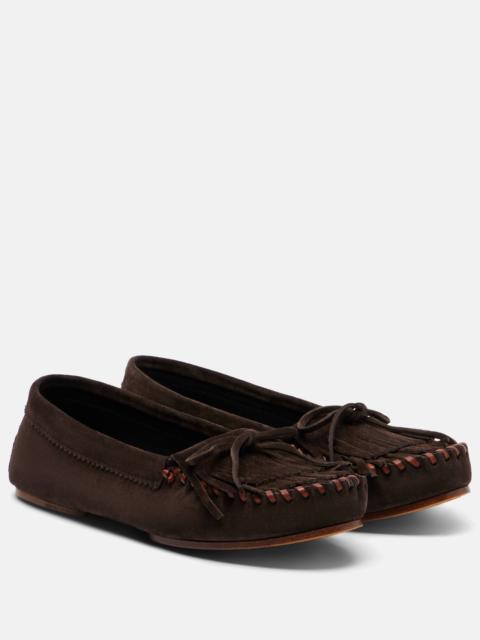 PARIS TEXAS Indiana tasseled suede loafers
