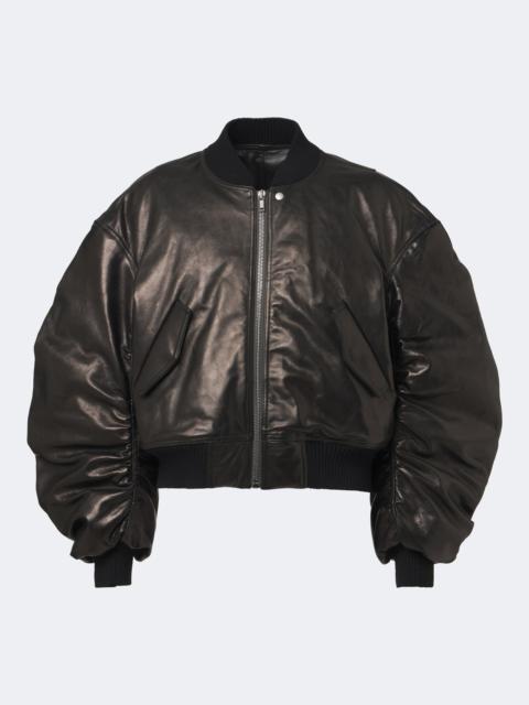 Rick Owens Secchia Flight leather down jacket