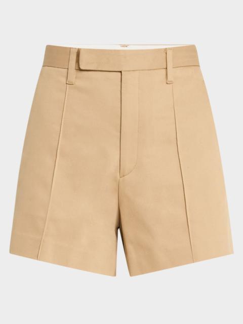 MARIA McMANUS High-Rise Pintuck Shorts