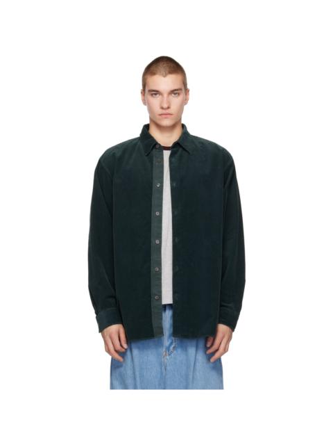 Dries Van Noten Green Corduroy Shirt