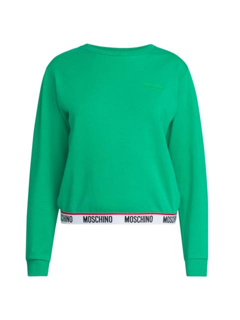 Moschino Women's Stretch-Cotton Crewneck Sweatshirt - Green