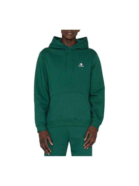 Converse Go-To Embroidered Star Chevron Standard-Fit Pullover Hoodie 'Green' 10023874-A05