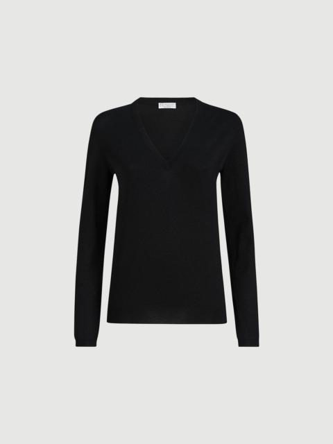 Brunello Cucinelli Cashmere and silk sparkling lightweight sweater