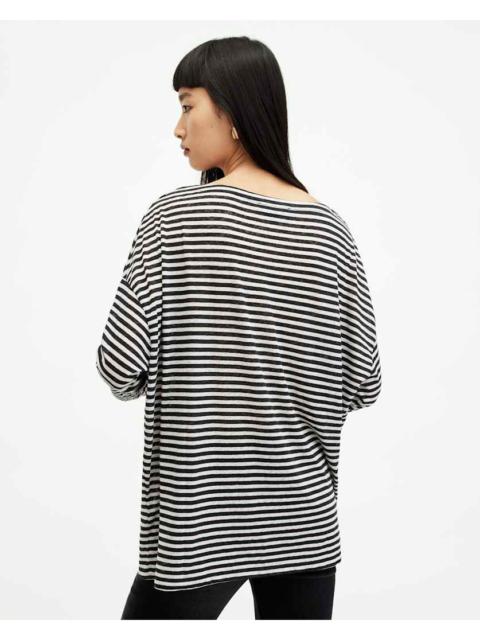 ALLSAINTS RITA OVERSIZED STRIPED T-SHIRT