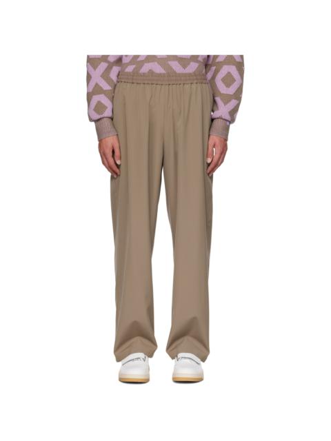 Taupe Relaxed Fit Trousers