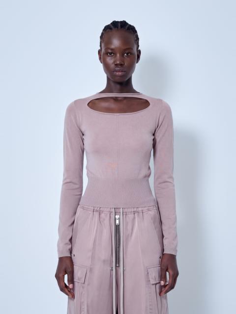 Rick Owens Slashed Cropped Pull Top