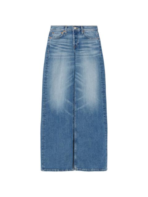 mid-rise wide-leg jeans