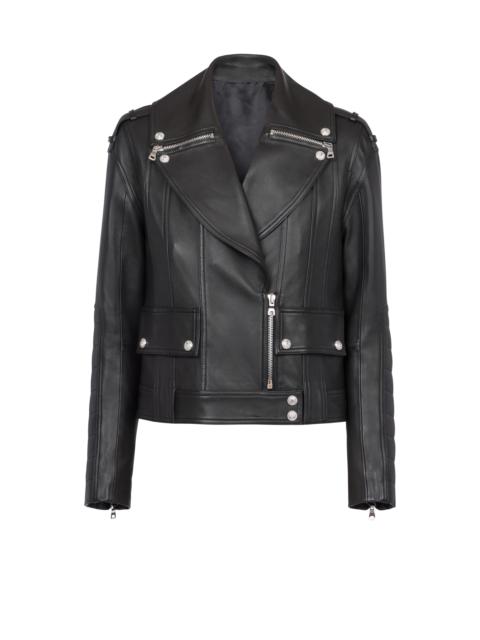 Balmain Leather biker jacket