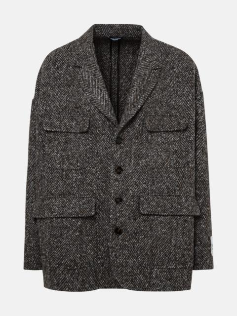 Brown virgin wool blend jacket