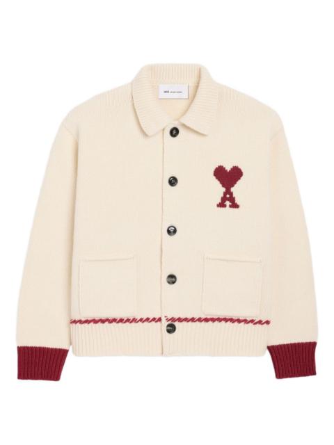 AMI Paris embroidered cardigan