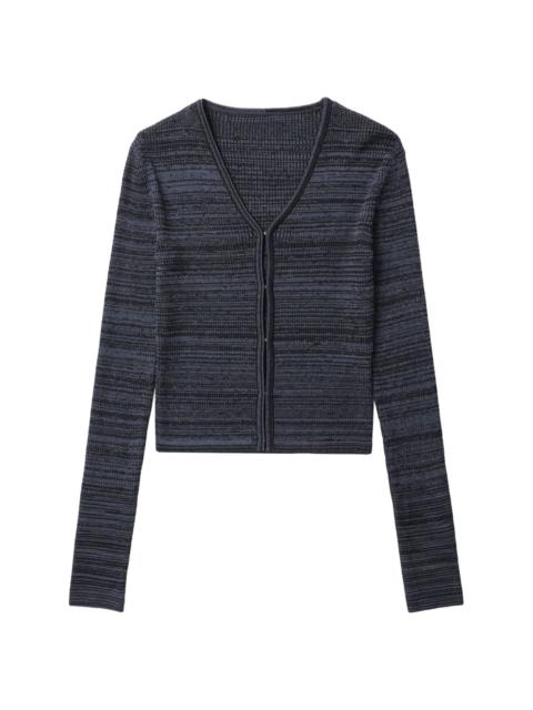 LOW CLASSIC ribbed-knit V-neck cardigan