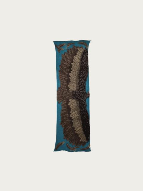 Kapital Fulling Wool Scarf OHWASHI - Turquoise