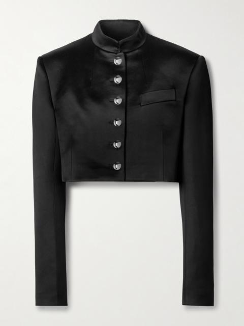 KHAITE Samuelson Cropped Duchesse-satin Jacket
