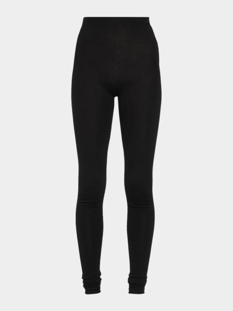 Bottega Veneta Wool Ribbed Low-Waist Pants