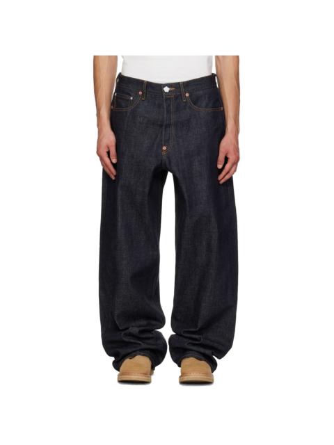 KENZO Indigo Turn Up Wide Fit Jeans