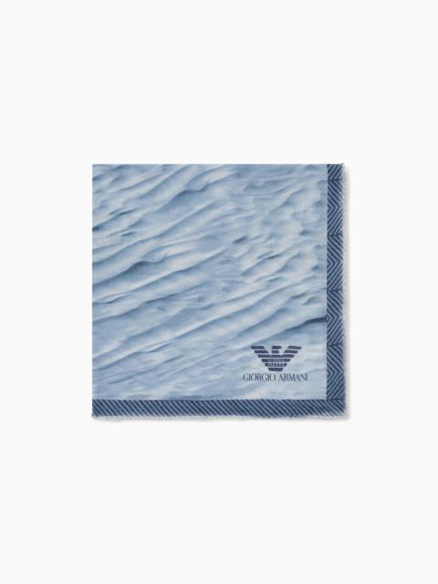 GIORGIO ARMANI GIORGIO ARMANI X KITH MODAL AND CASHMERE STOLE WITH DUNE PRINT