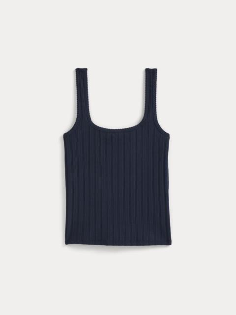 EVERLANE SCOOP-NECK TANK IN POINTELLE