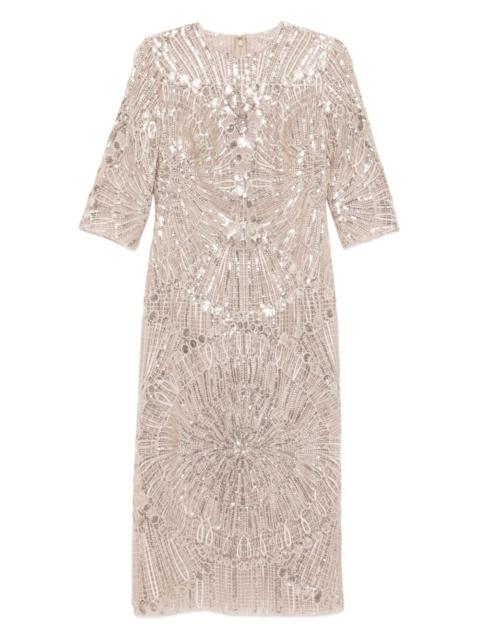 ELIE SAAB embroidered midi dress