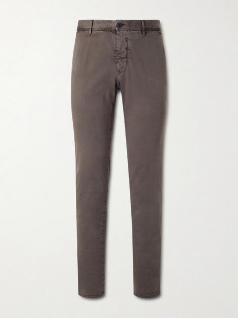 SLOWEAR Slim-Fit Tapered Stretch-Cotton Gabardine Trousers