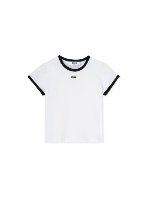 MSGM T-Shirt with contrasting edges and logo