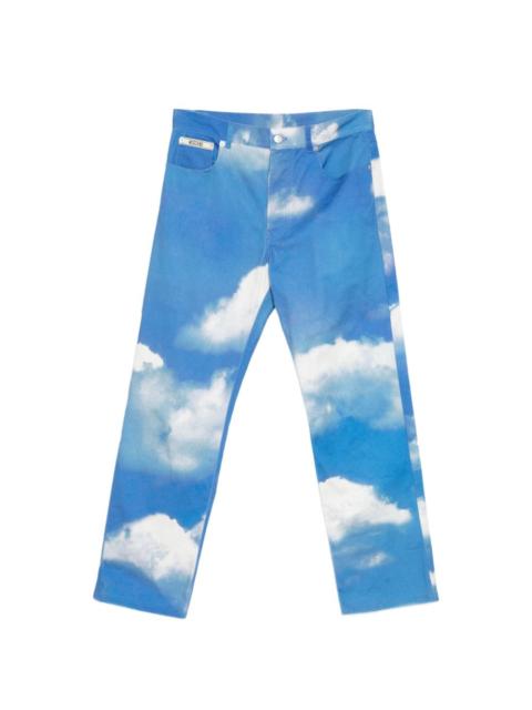 Moschino cloud-print jeans