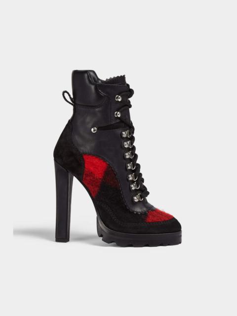 DSQUARED2 CANADIAN HIKING HEELED ANKLE BOOTS