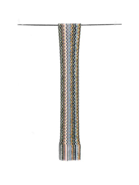 Missoni Missoni Zigzag-knit Fringed Scarf