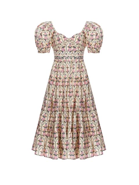 Agua by Agua Bendita Palmera Peonia Aurora Midi Dress