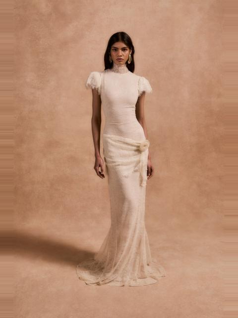 De La Vali SILENTIUM MAXI DRESS IN IVORY LACE
