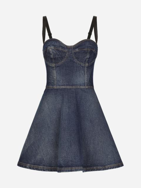 Short denim corset dress