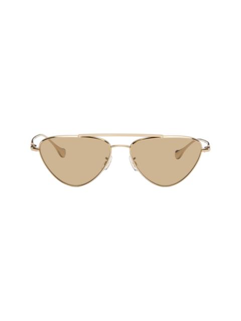 Jil Sander Gold Oliver Peoples 'Edition 1' Aviator Sunglasses
