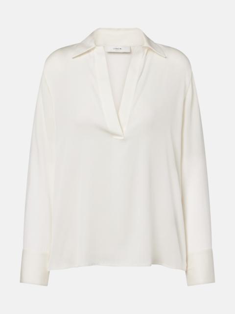 Vince Silk-blend blouse