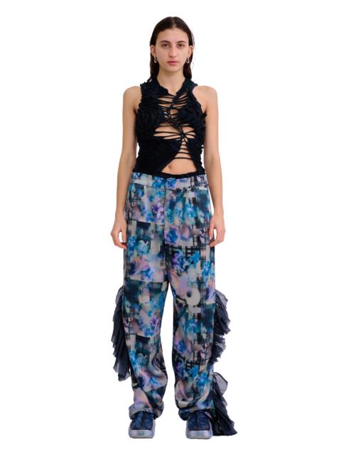 Collina Strada NAVY GARDEN BLUR DANTE RUFFLE TROUSER