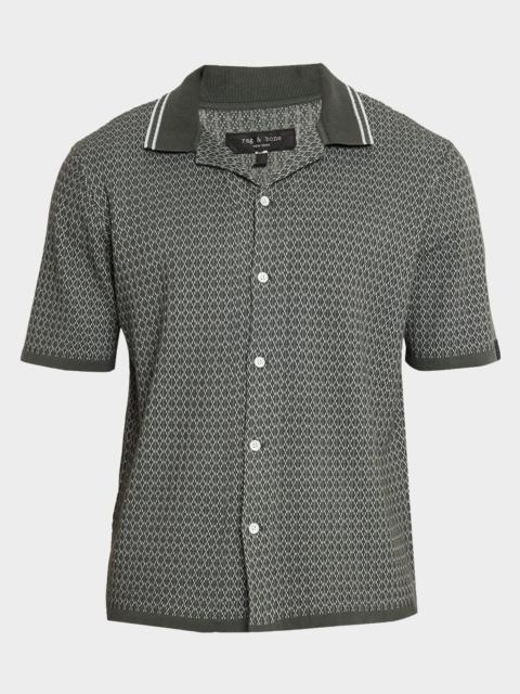 rag & bone Men's Harvey Cotton-Blend Short-Sleeve Shirt