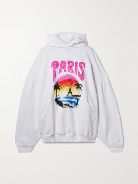 BALENCIAGA Oversized Printed Cotton-jersey Hoodie