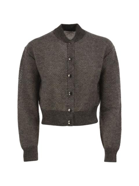 Brunello Cucinelli openwork shimmering cardigan