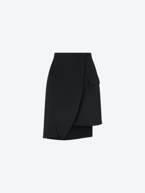 Moschino WOOL TWILL ASYMMETRIC MINISKIRT