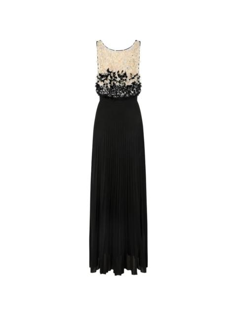 ELISABETTA FRANCHI petal-embellished maxi dress